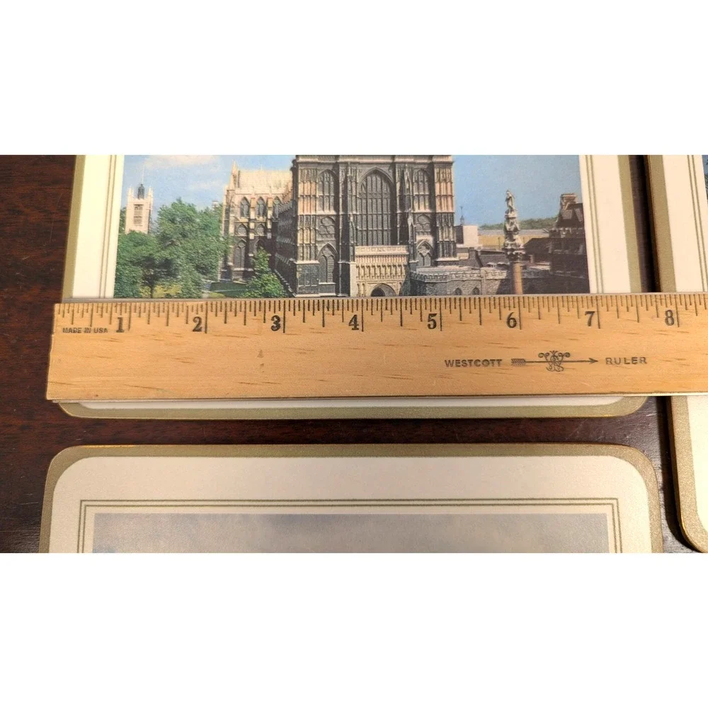 Vintage London Souvenir Cork Backed Placemats Coasters Set of 3 1970s 1980s